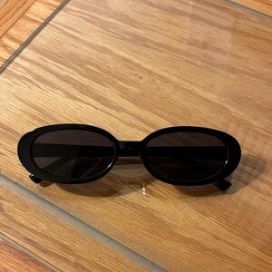 Black Oval Sunglasses